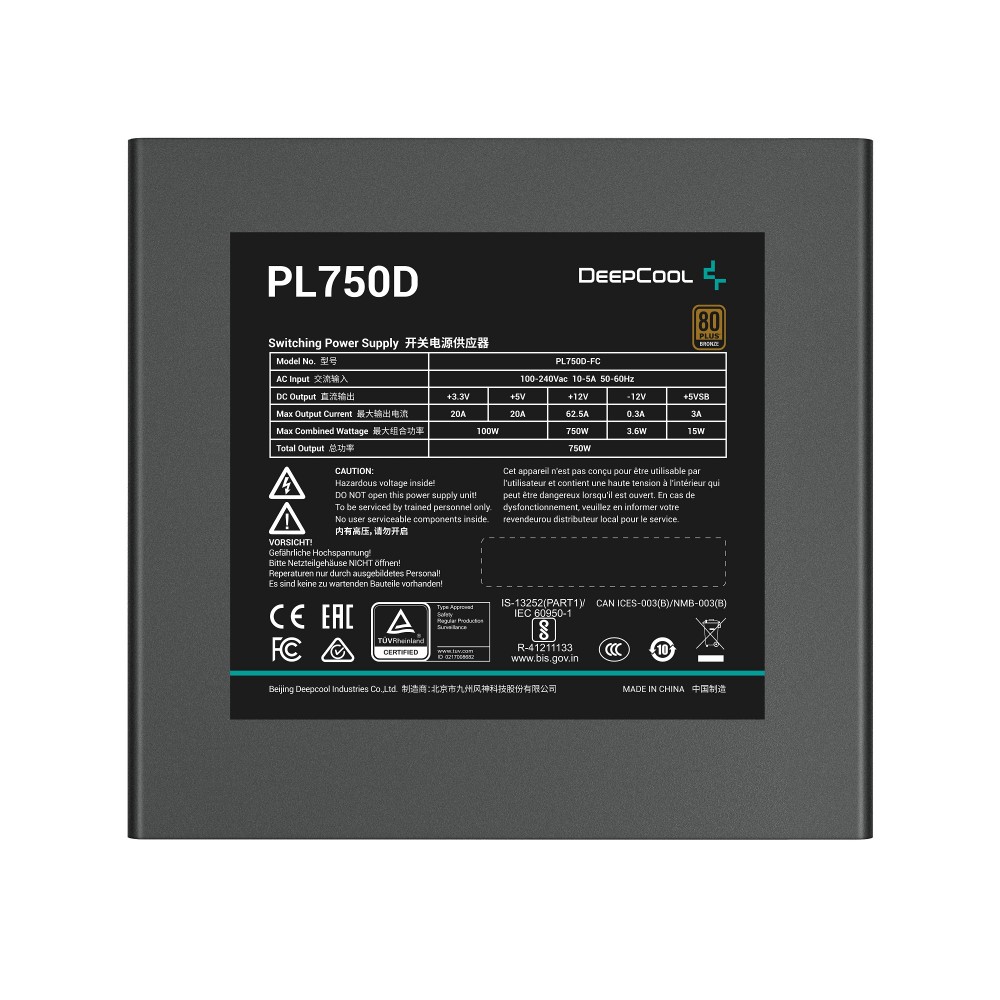 Блок живлення DeepCool PL750D (R-PL750D-FC0B-EU) 750W