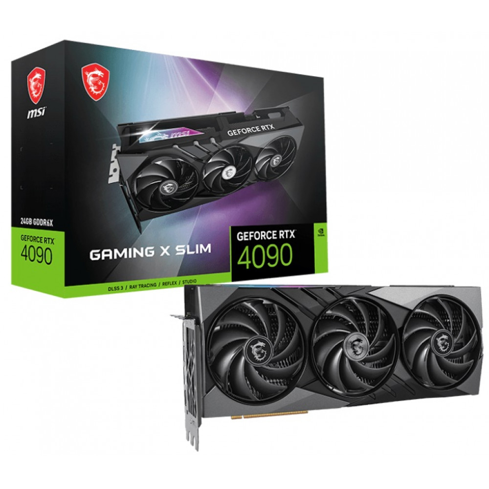 Видеокарта GF RTX 4090 24GB GDDR6X Gaming X Slim MSI (GeForce RTX 4090 GAMING X Slim 24G)