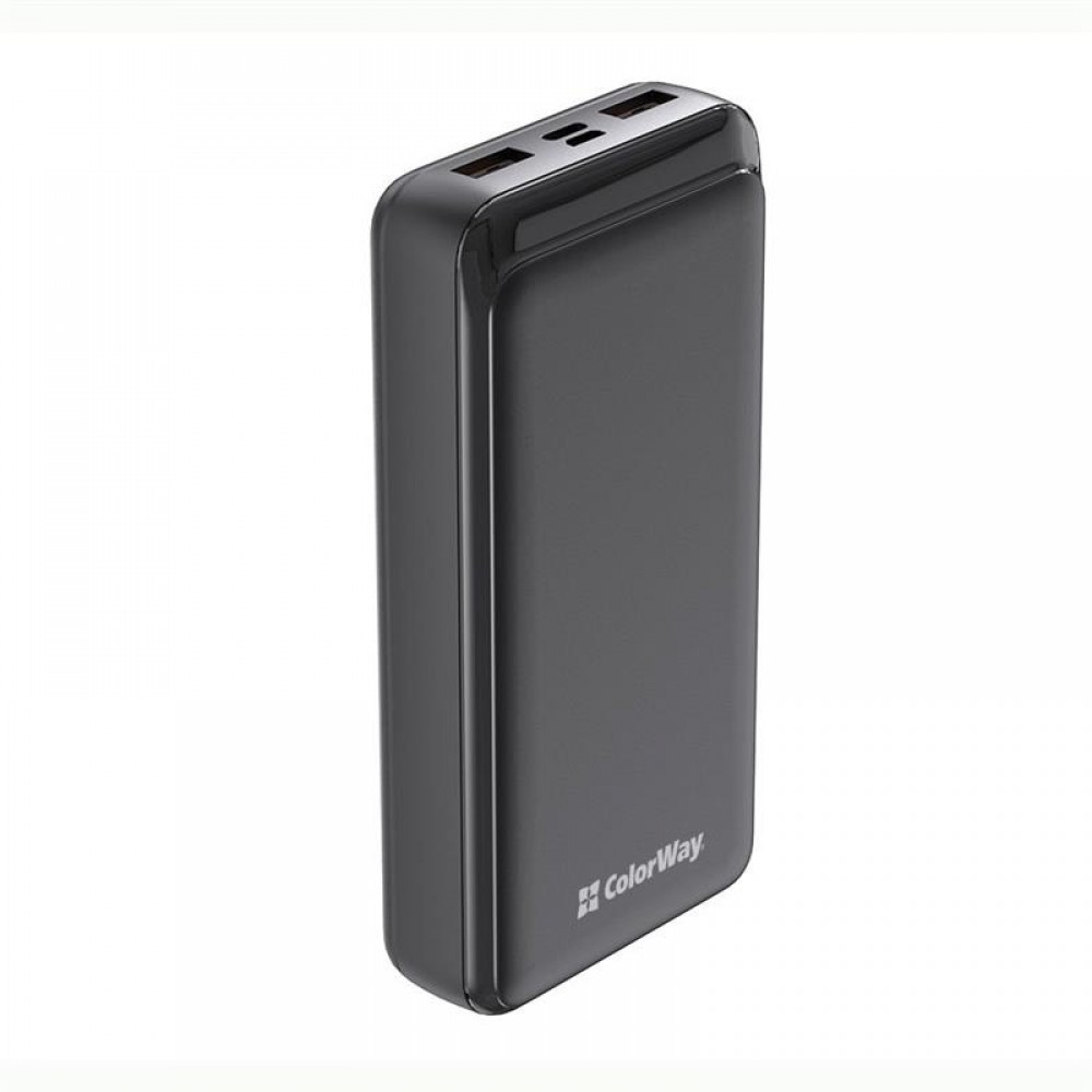 Power Bank ColorWay Slim 20000mAh Black (CW-PB200LPD2BK)