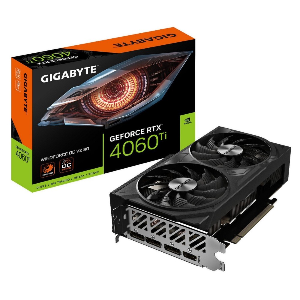 Відеокарта GF RTX 4060 Ti 8GB GDDR6 Windforce OC V2 Gigabyte (GV-N406TWF2OCV2-8GD)