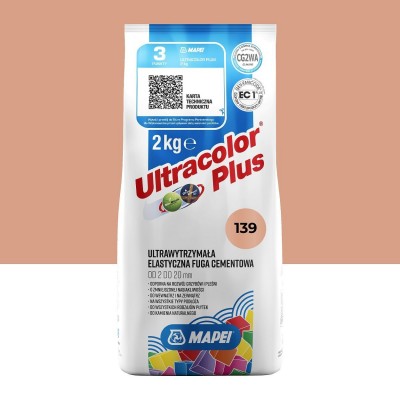 Цементная затирка MAPEI Ultracolor Plus 139 (пудро-розовый) 2 кг (6013902A)