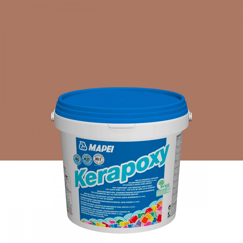 Епоксидний шовний заповнювач (фуга) MAPEI KERAPOXY №142, коричневий, 2 кг (4514202)