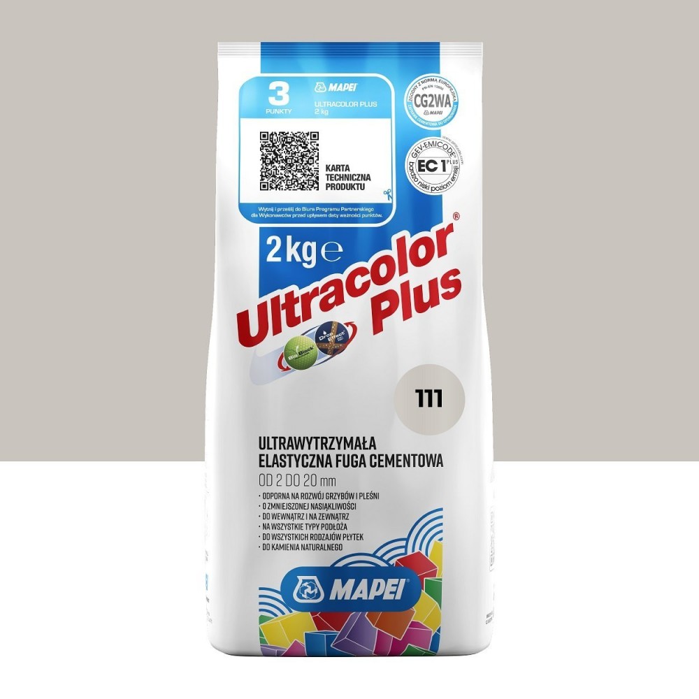 Цементне затирання MAPEI Ultracolor Plus 111 (світло-сірий) 2 кг (6011102A)