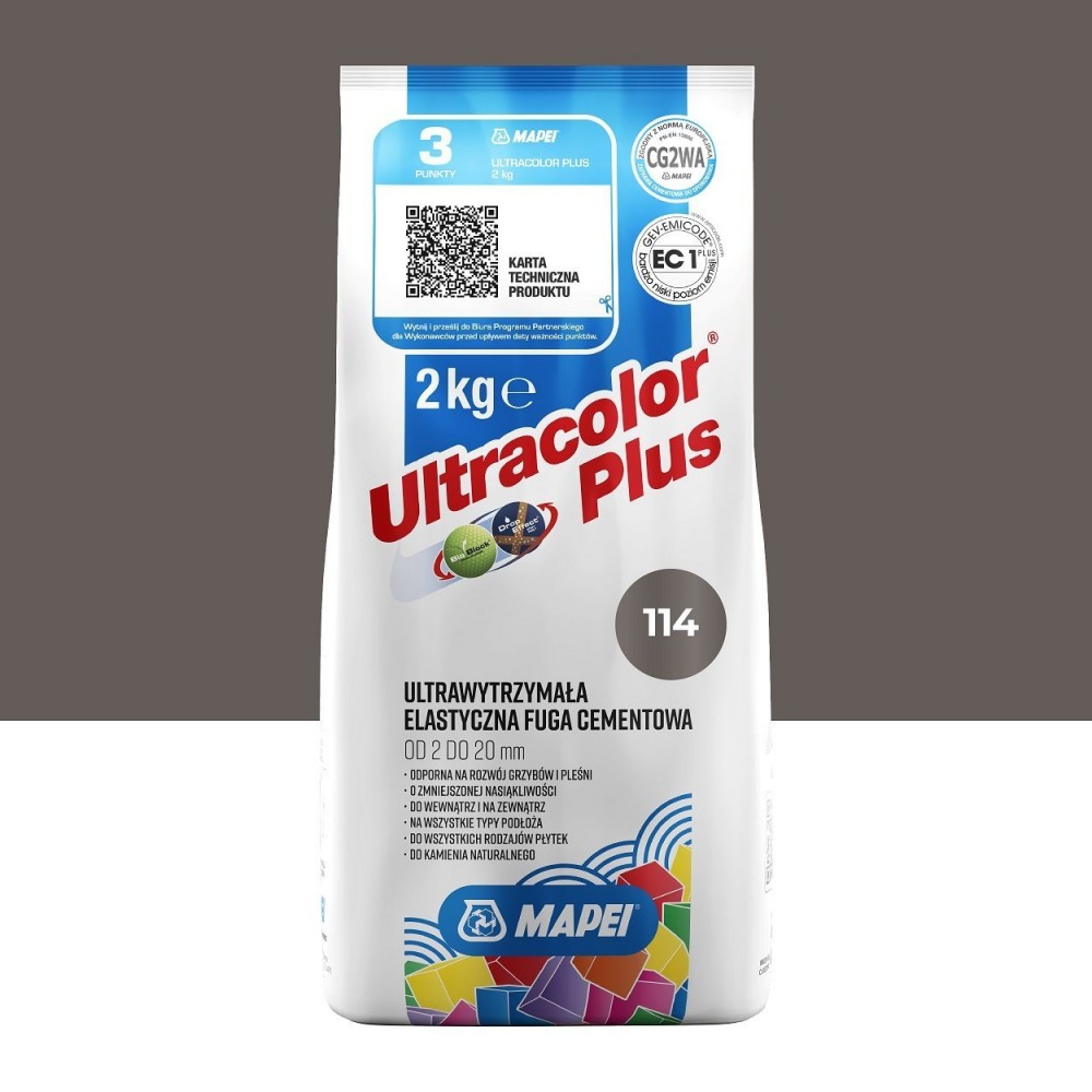 Цементная затирка MAPEI Ultracolor Plus 114 (антрацит) 2 кг (6011402A)