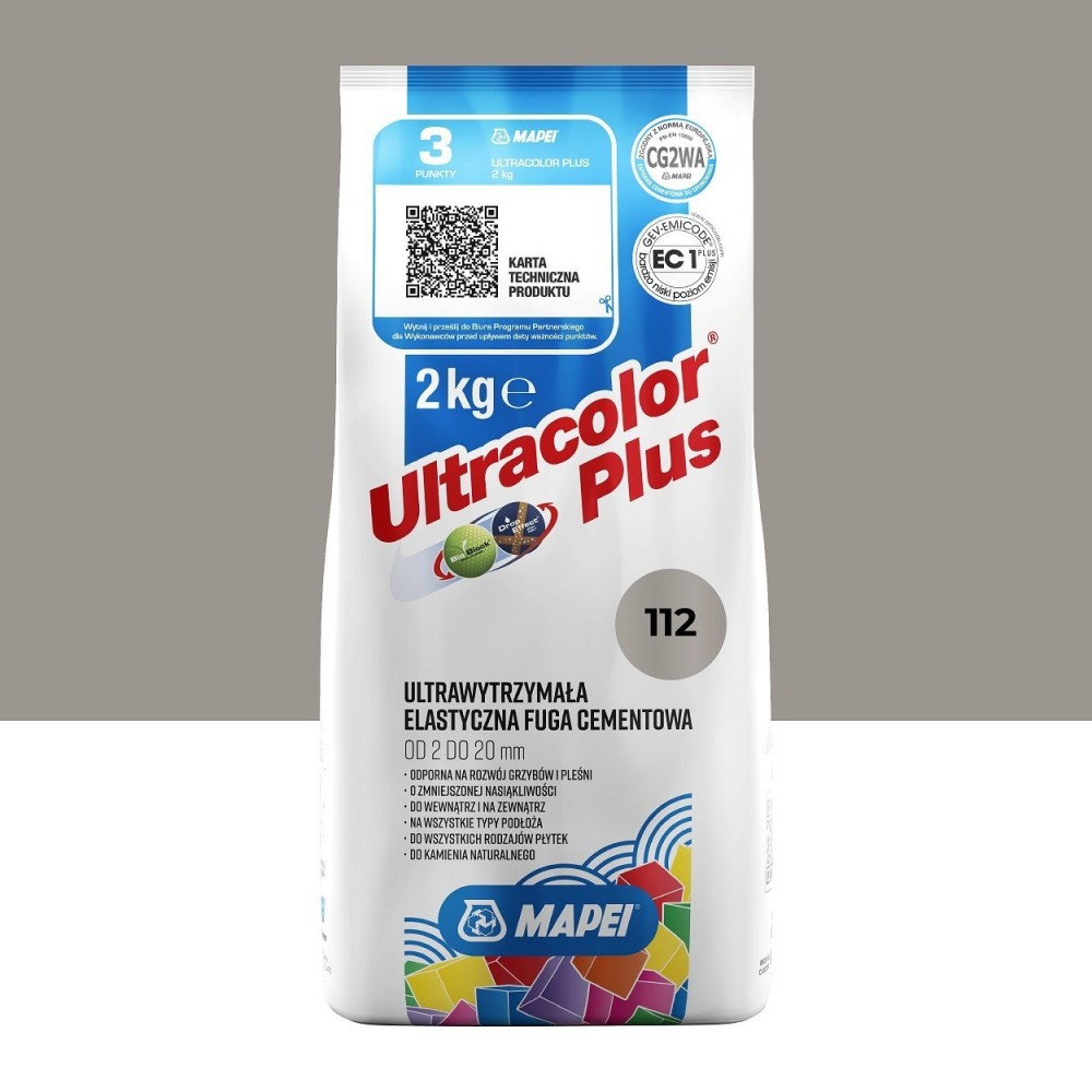Цементне затирання MAPEI Ultracolor Plus 112 (сірий) 2 кг (6011202A)