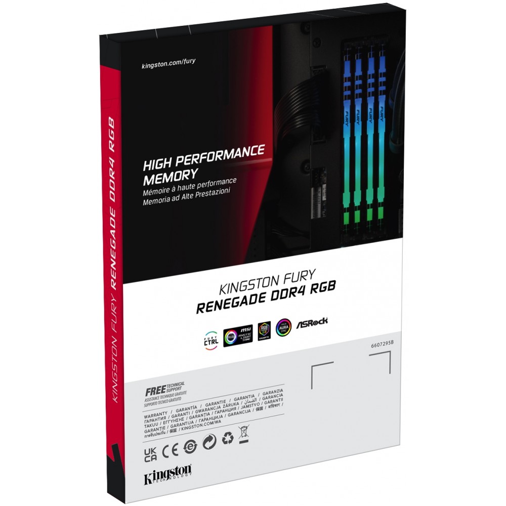 Модуль памяти DDR4 2x8GB/3200 Kingston Fury Renegade RGB (KF432C16RBAK2/16)