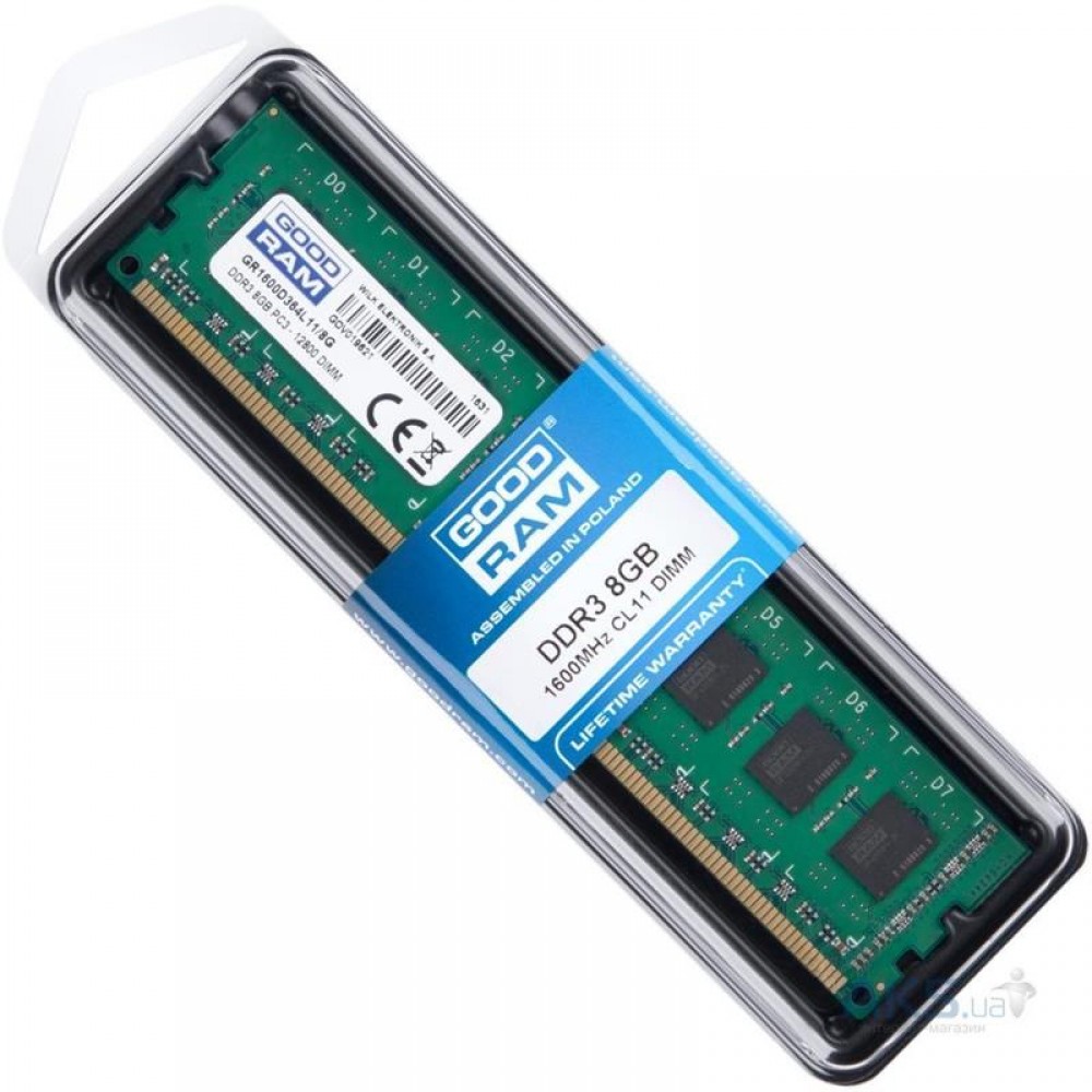 Модуль памяти DDR3L 8GB/1600 1,35V Goodram (GR1600D3V64L11/8G)