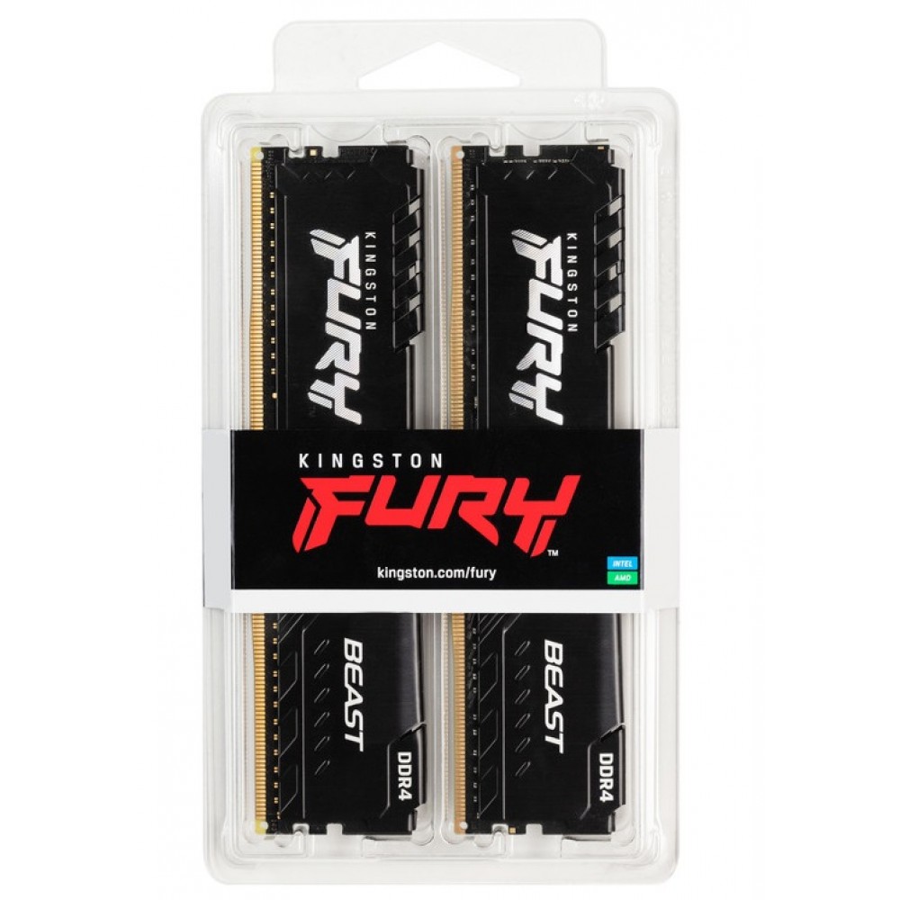 Модуль памяти DDR4 2x16GB/3600 Kingston Fury Beast Black (KF436C18BBK2/32)