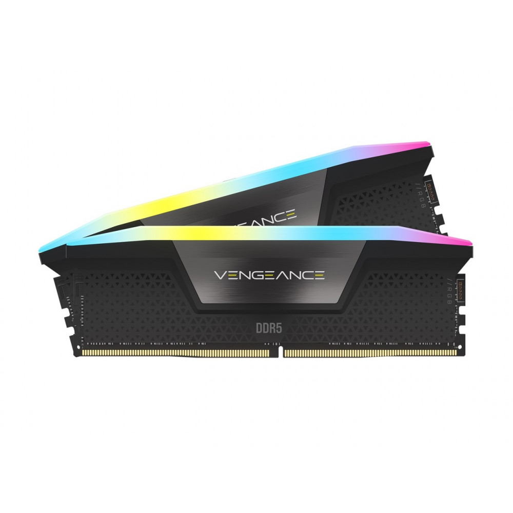 Модуль пам`ятi DDR5 2x32GB/5600 Corsair Vengeance RGB Black (CMH64GX5M2B5600C36)