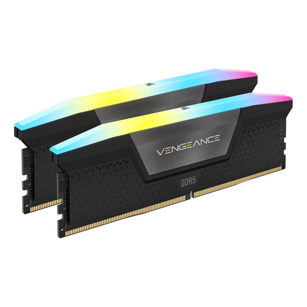 Модуль пам`ятi DDR5 2x32GB/5600 Corsair Vengeance RGB Black (CMH64GX5M2B5600C36)