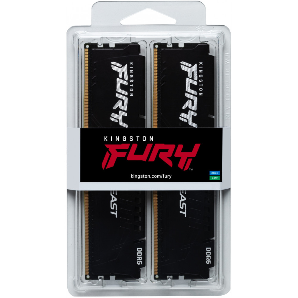 Модуль памяти DDR5 2x16GB/5600 Kingston Fury Beast Black (KF556C40BBK2-32)