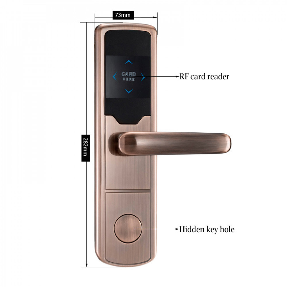 Электронный RFID замок для гостиниц и офисов SEVEN LOCK SL-7731 bronze