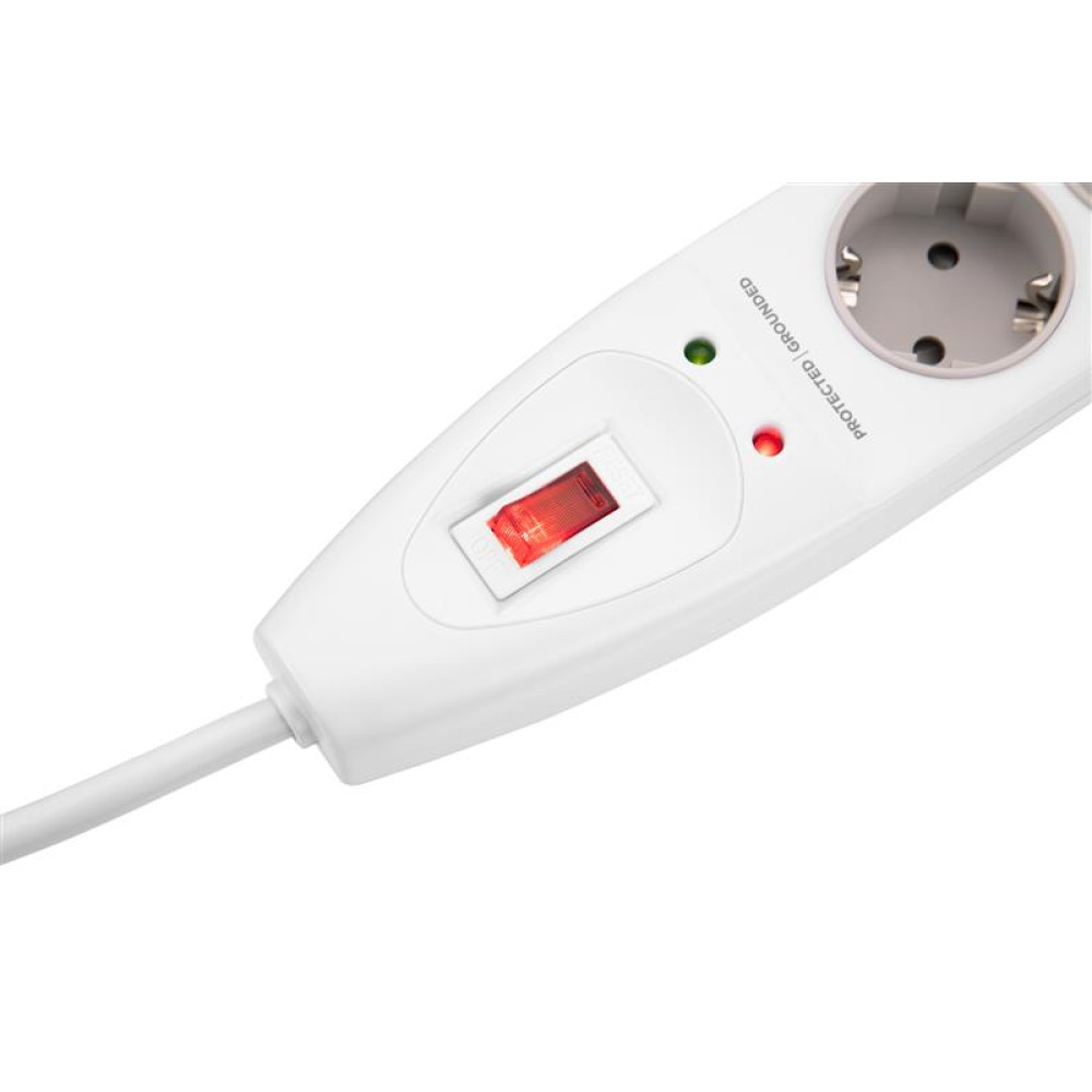 Сетевой фильтр 2E 5хSchuko, 10 м (2E-SP515M10WH)