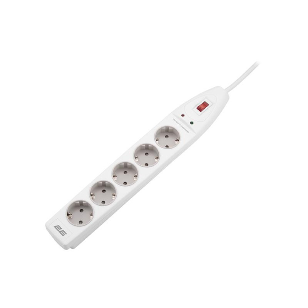 Сетевой фильтр 2E 5хSchuko, 10 м (2E-SP515M10WH)