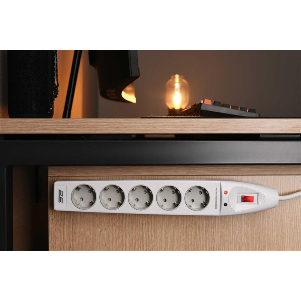 Сетевой фильтр 2E 5хSchuko, 10 м (2E-SP515M10WH)
