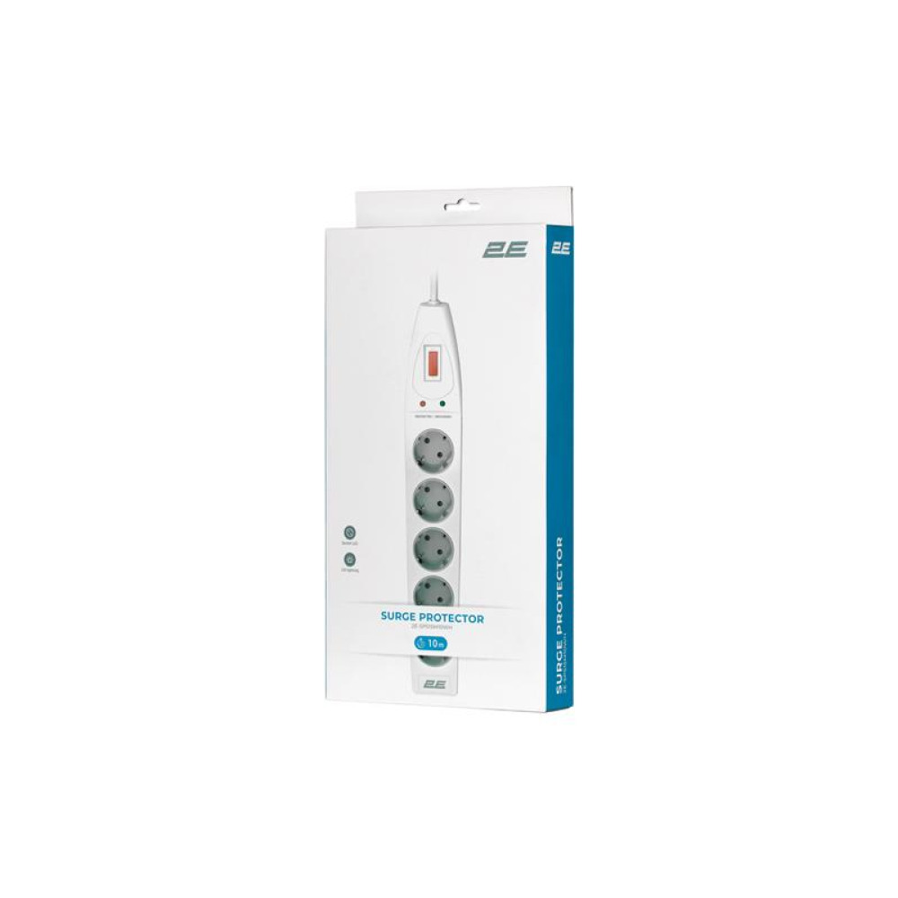 Сетевой фильтр 2E 5хSchuko, 10 м (2E-SP515M10WH)