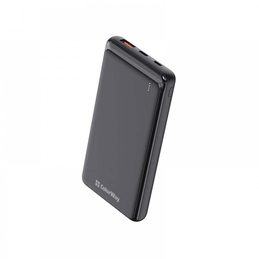 Универсальная мобильная батарея ColorWay Slim PD 10000mAh Black (CW-PB100LPG3BK-PD)