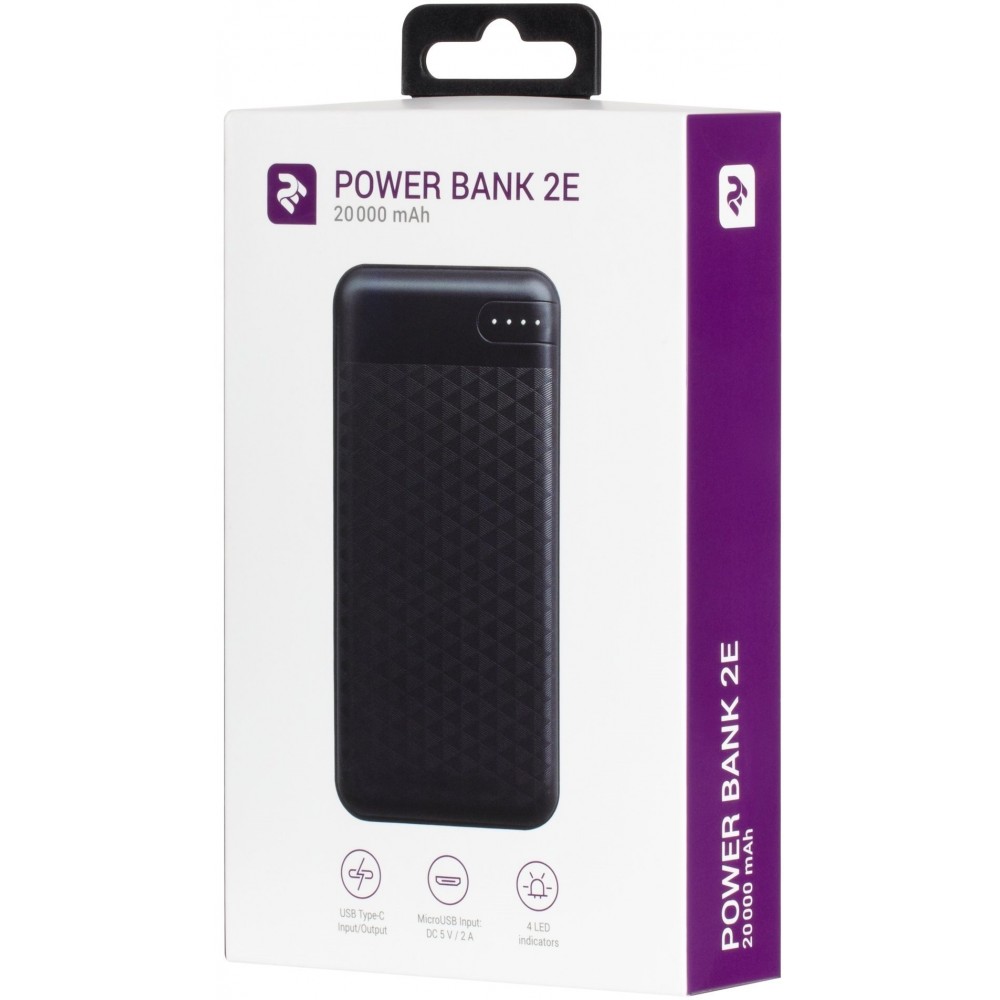 Power Bank 2E 20000mAh Black (2E-PB2004-BLACK)