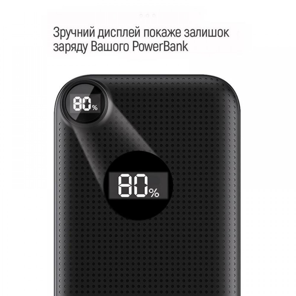 Power Bank ColorWay Slim, LCD 10000mAh Black (CW-PB100LPH2BK-D)