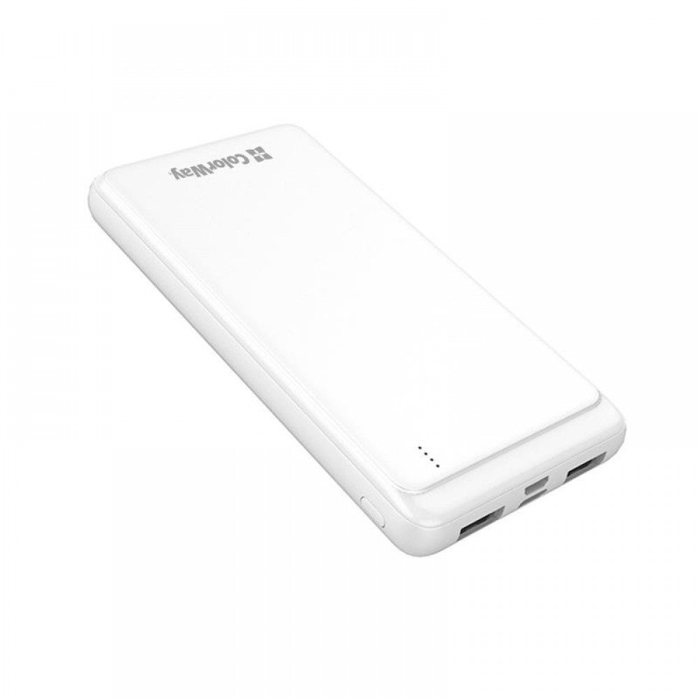 Универсальная мобильная батарея ColorWay Slim 10000mAh White (CW-PB100LPF2WT)