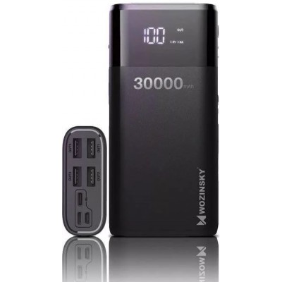 Универсальная мобильная батарея Wozinsky WPB-001BK Bipow 30000mAh Black (WPB-001BK/28829)