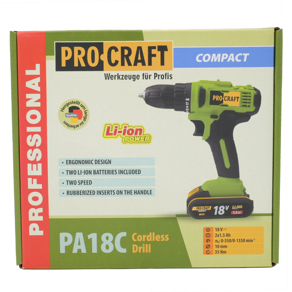 Шуруповерт Procraft PA18C COMPACT (001831)