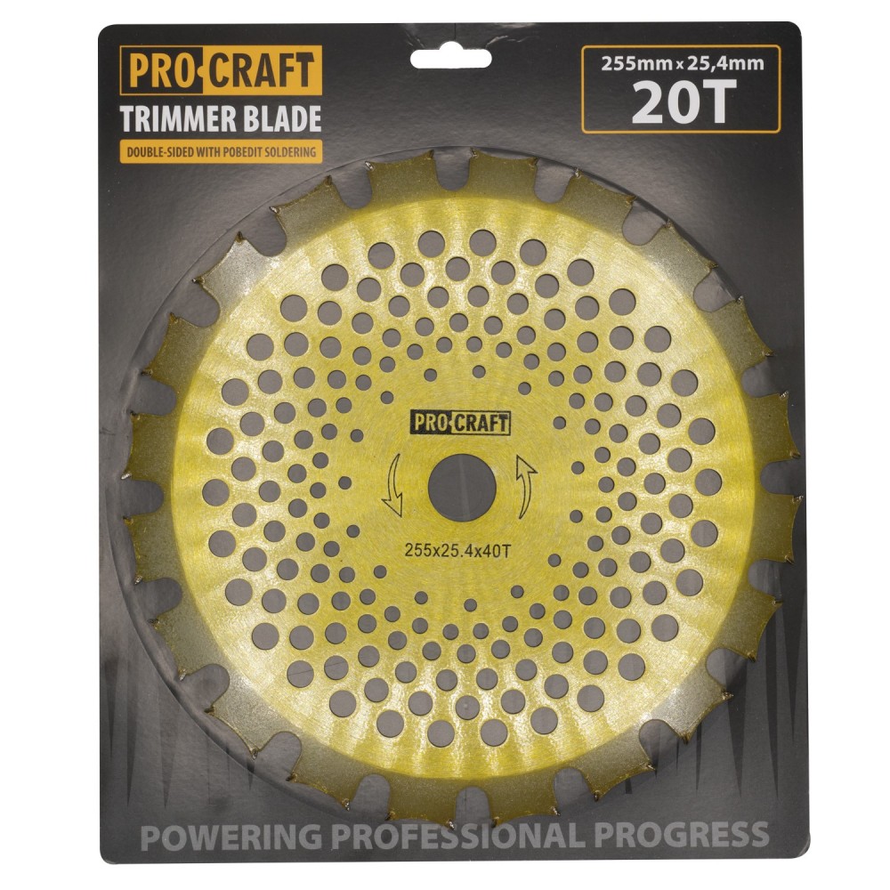 Нож 40T победитовый двусторонний золото Procraft D255*25.4 (Н_П-2_С)