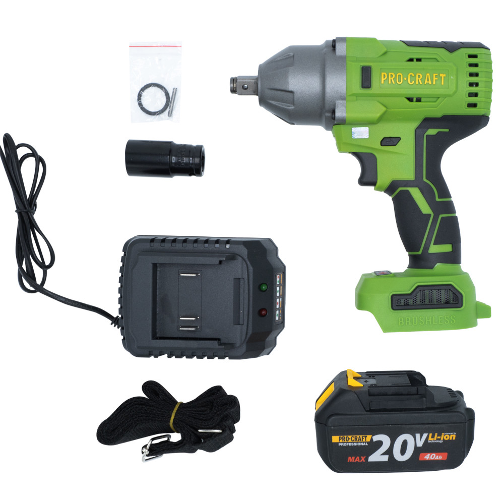 Аккумуляторный гайковерт Procraft PWA42 (с 1 акб и зп) (030420)