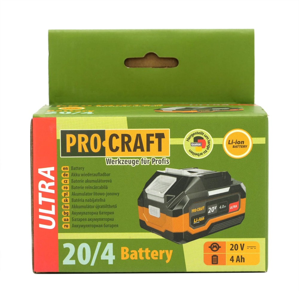 Акумуляторна батарея Procraft Battery20/4 Ultra (20В, 4Аг) (030245)