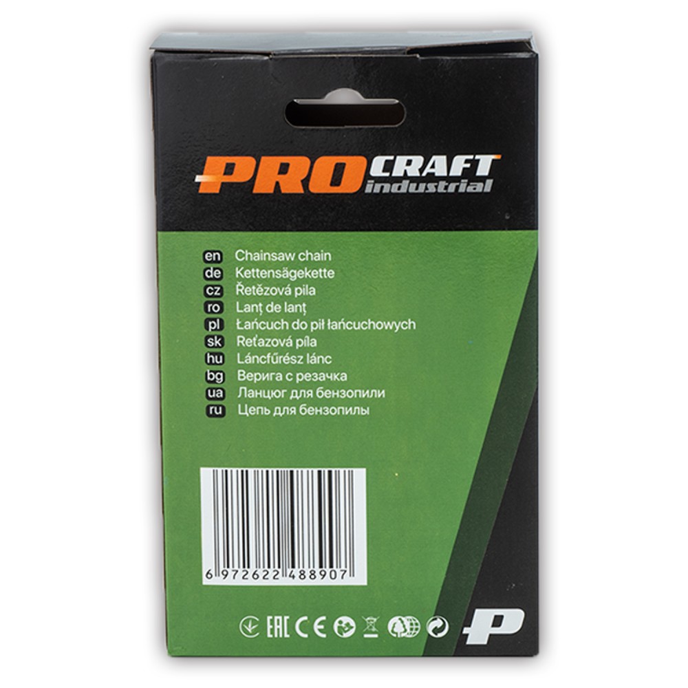 Ланцюг до ланцюгової пилці Procraft, 59 зв. крок 3/8 "Lp, ширина 0,050", коло (300059)