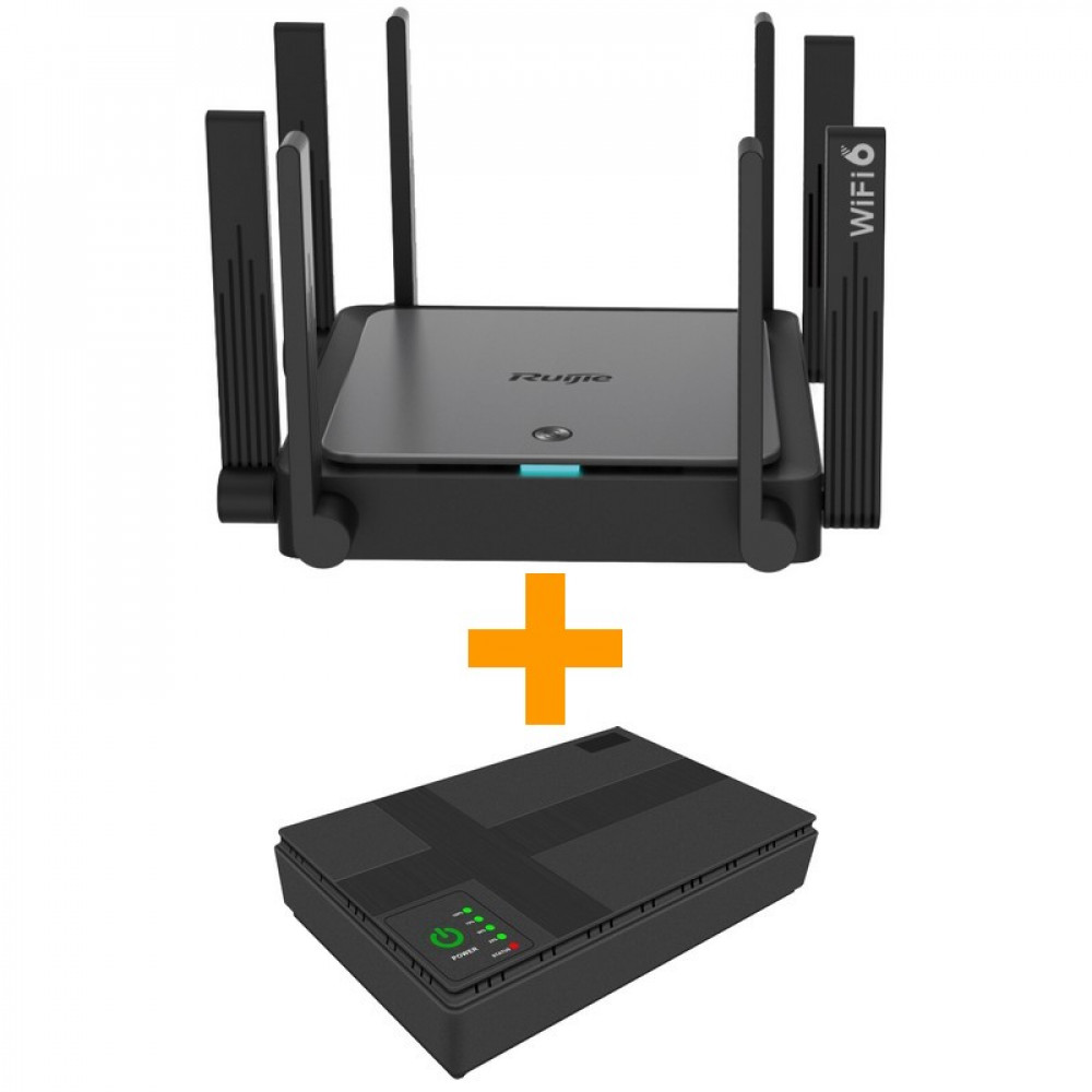 Беспроводной маршрутизатор Ruijie Reyee RG-EW3200GX PRO + ИБП Yepo Mini Smart Portable UPS