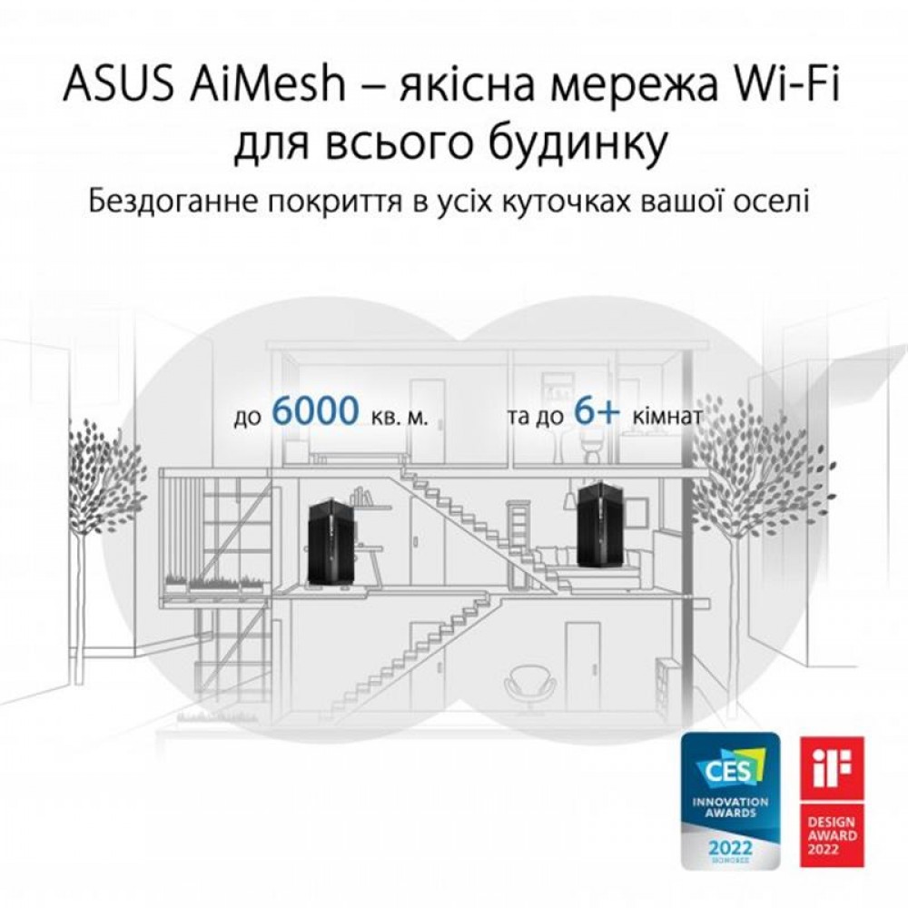 Wi-Fi Mesh система Asus ZenWiFi Pro ET12 (2-PK)