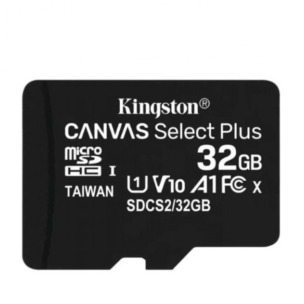 Карта памяти для домофона microSDHC Kingston Canvas Select Plus 32 GB Class 10 А1 UHS-1