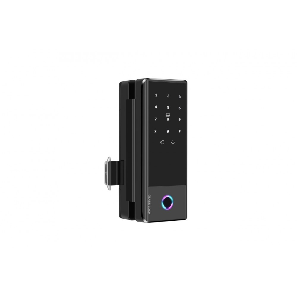 Умный биометрический замок на стеклянные двери SEVEN LOCK SL-7776BF black