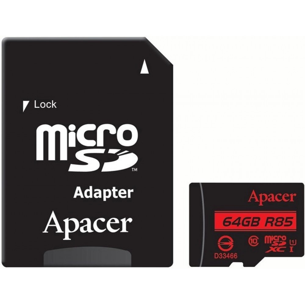 Карта пам'яті microSDXC Apacer 64 GB class 10 UHS-1