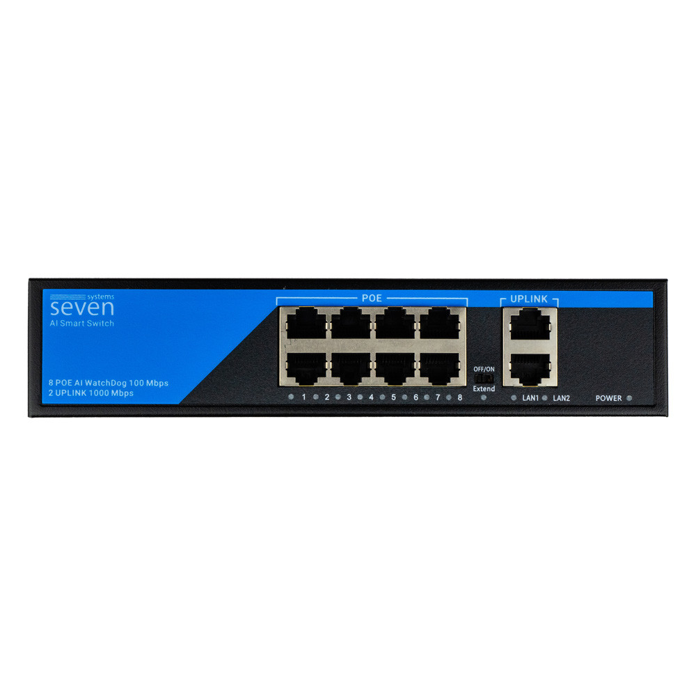 PoE комутатор (switch) 8 портів SEVEN P-7328G