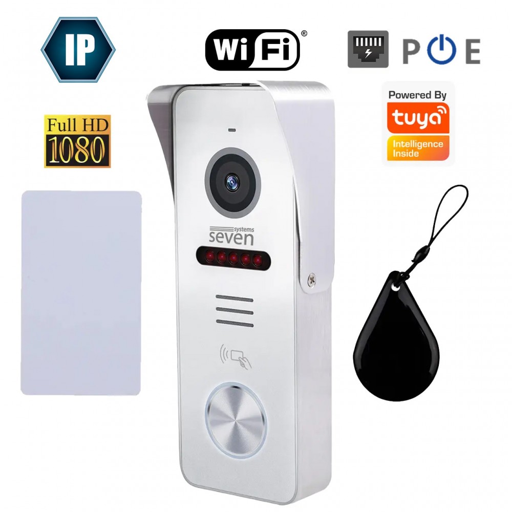 IP-виклика панель з вбудованим зчитувачем карт MIFARE SEVEN CP-7500FHD-Wi-Fi white