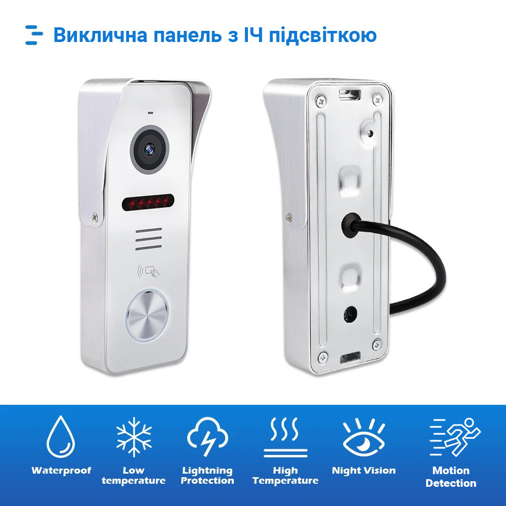 IP-виклика панель з вбудованим зчитувачем карт MIFARE SEVEN CP-7500FHD-Wi-Fi white