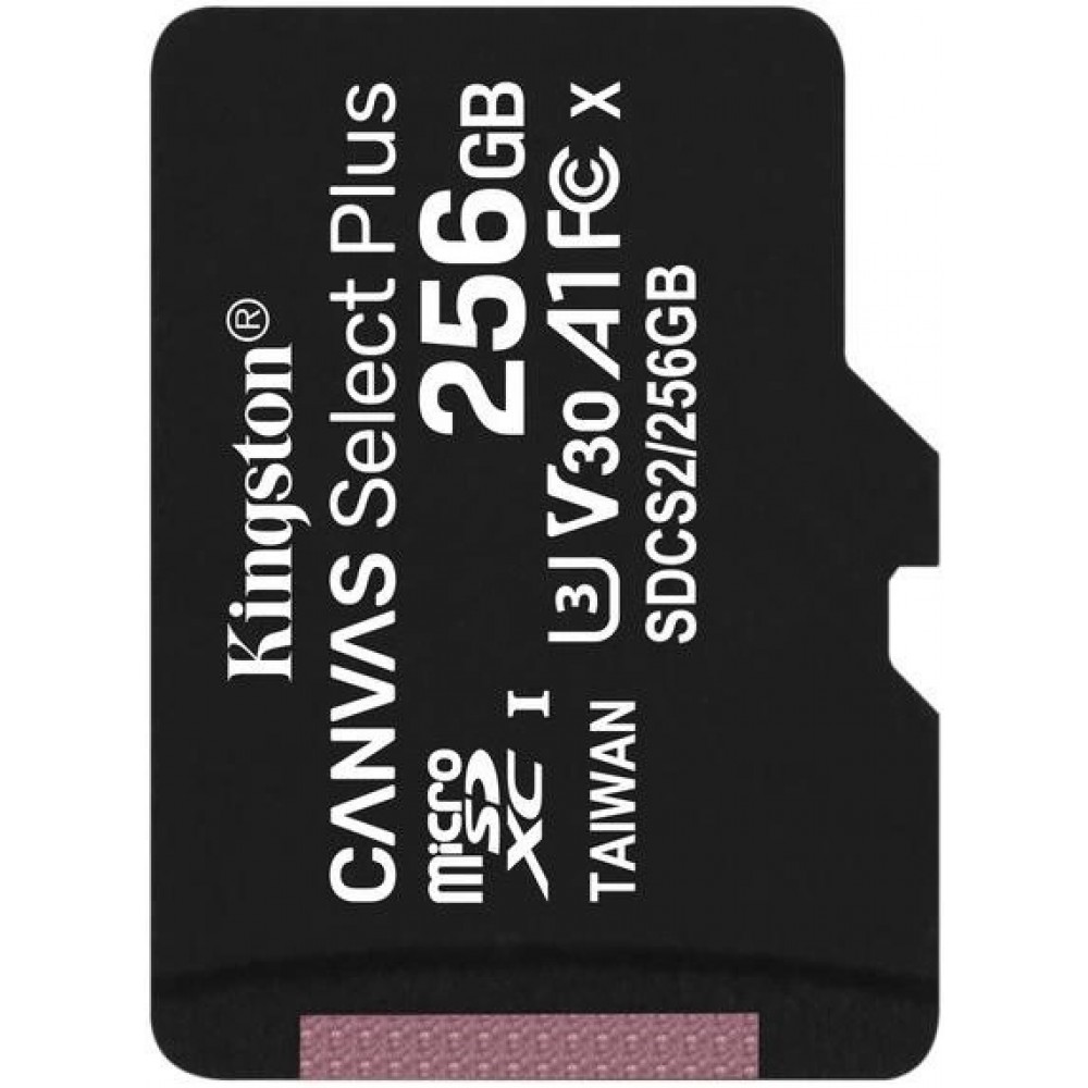 Карта памяти для домофона microSDXC Kingston Canvas Select Plus 256 GB Class 10 А1 UHS-1