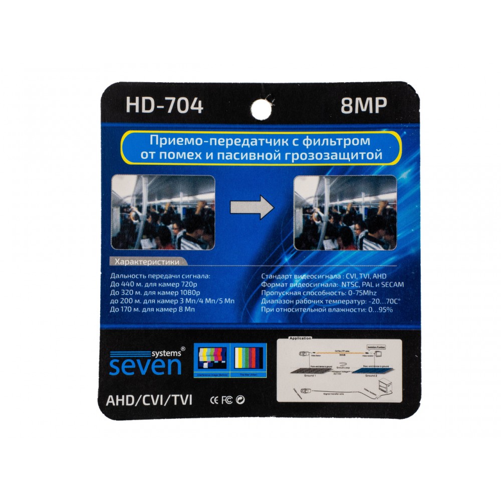 Приймач (balun) SEVEN HD-704