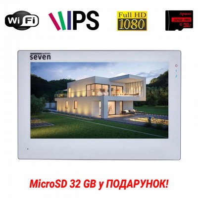 IP домофон с Wi-Fi SEVEN DP-7577 FHDW IPS white