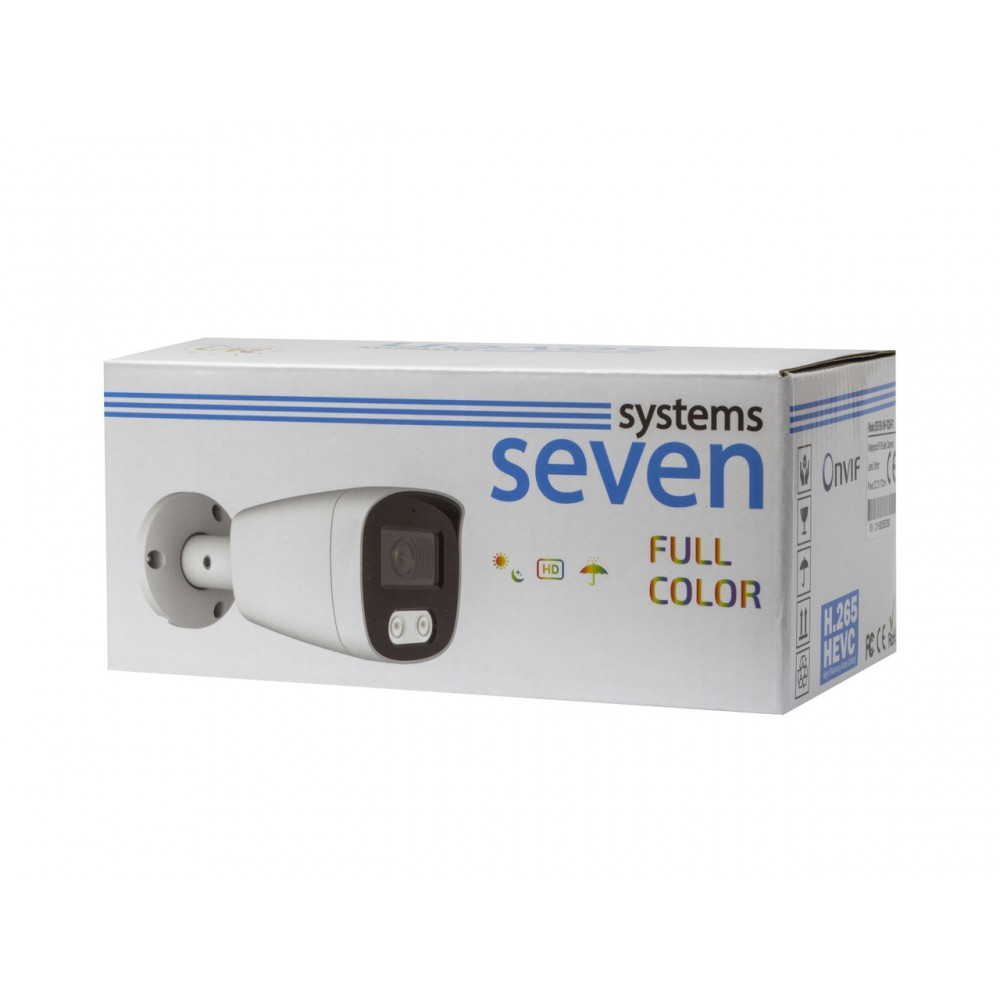 IP-відеокамера 2 Мп Full Color вулична SEVEN IP-7222PA-FC white 3,6 мм