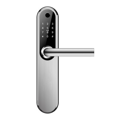 Умный дверной биометрический замок SEVEN LOCK SL-7768BF silver (врезная часть 6068R)