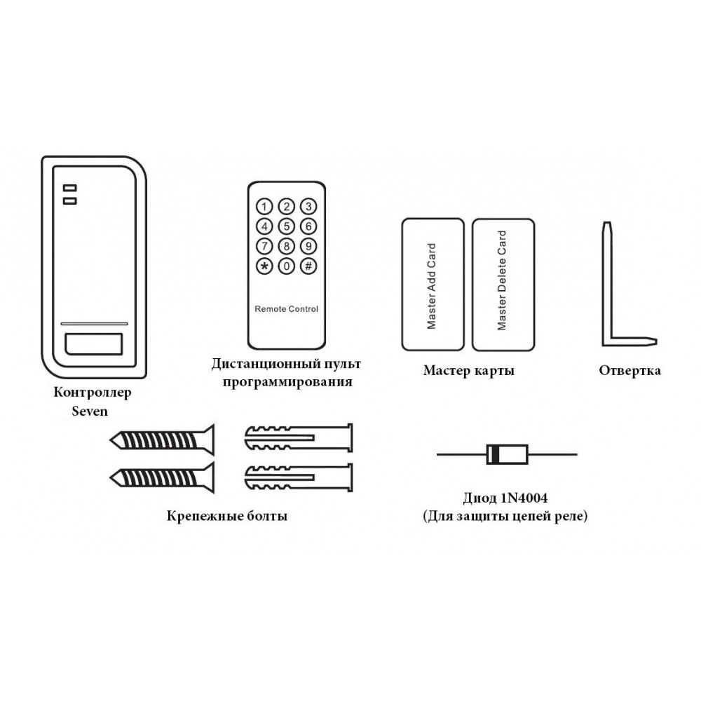 Контролер доступу + зчитувач SEVEN CR-7462b