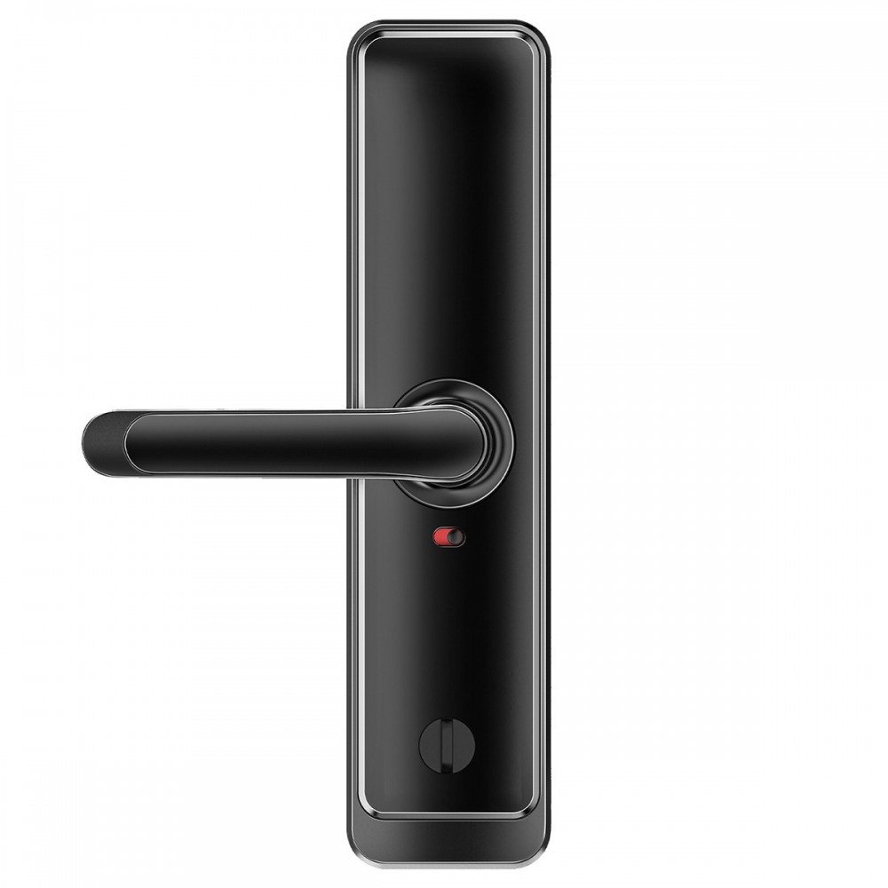 Умный дверной биометрический замок SEVEN LOCK SL-7767BFW black (врезная часть 6068 auto close)