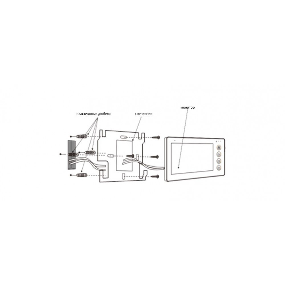 Комплект домофона 7 дюймов с вызывной панелью SEVEN DP-7574 Kit white