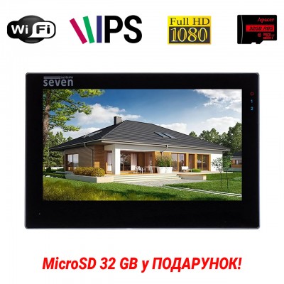IP домофон з Wi-Fi SEVEN DP-7577 FHDW IPS black