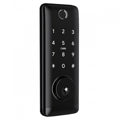 Умный дверной биометрический замок SEVEN LOCK SL-7764BF black