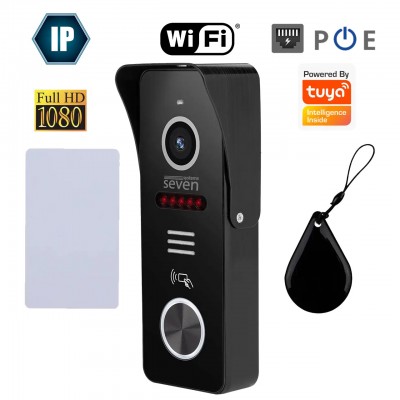 IP-виклика панель з вбудованим зчитувачем карт MIFARE SEVEN CP-7500FHD-Wi-Fi black