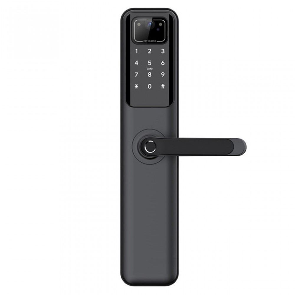 Умный дверной биометрический замок SEVEN LOCK SL-7765BFF black (врезная часть 6068)